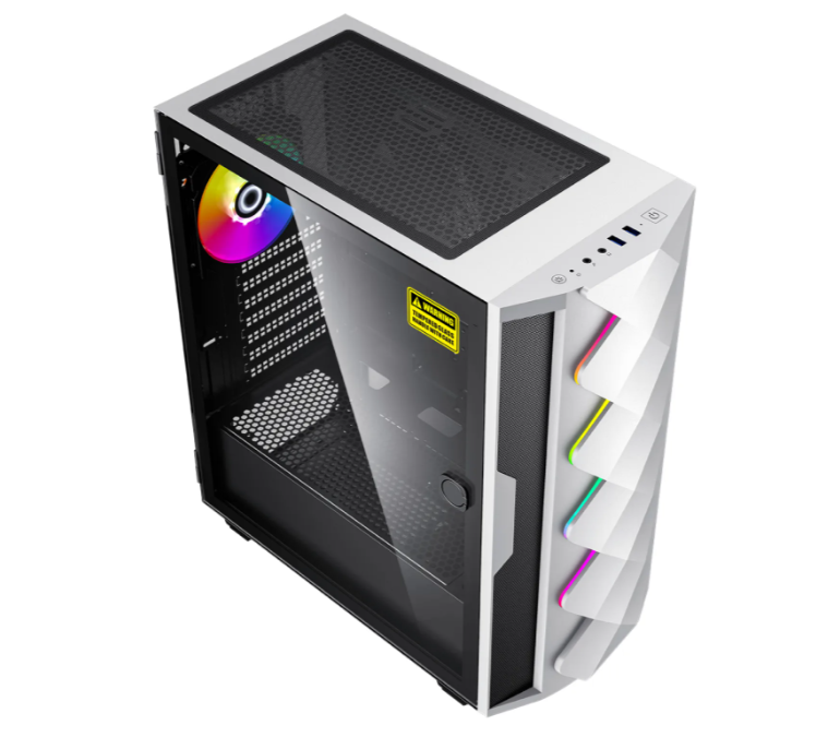 کیس کامپیوتر Diamond CP White – ترکیب زیبایی مینیمال با کارایی حرفهای (سفید) - تصویر 5